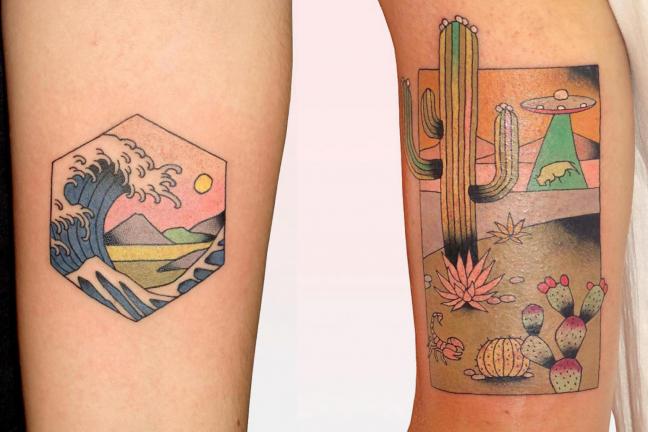 Tattoos inspired by the art of Japan