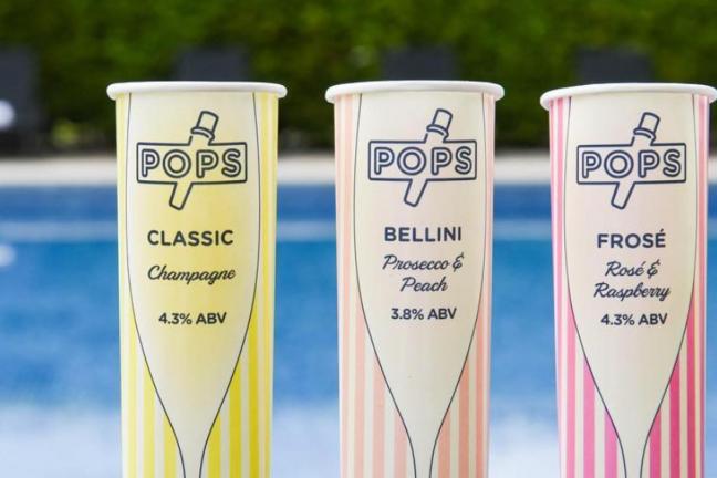 Ice cream flavored with champagne and prosecco