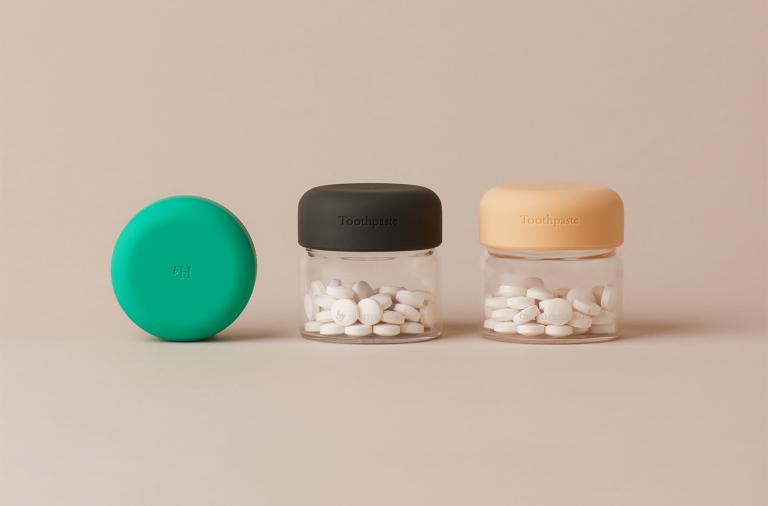 Ecological toothpaste in a tablet