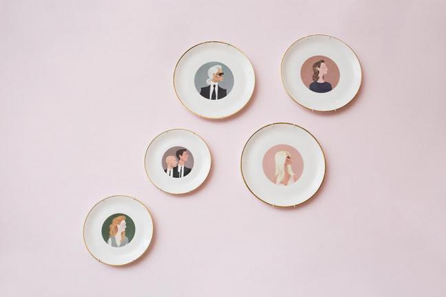 Famous designers on a plate