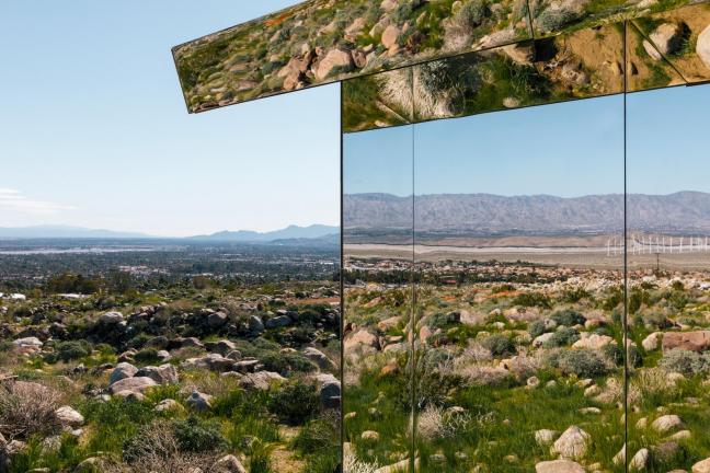 Mirror house on the desert