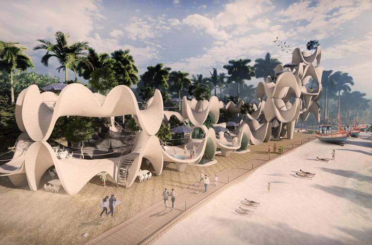 Architektura inspirowana rafą koralową