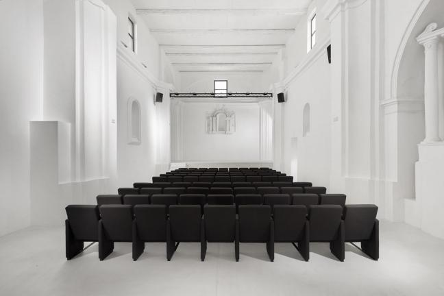 The church was turned into a theater room