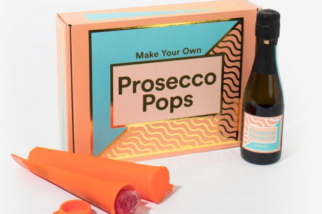A set for making prosecco flavored ice cream