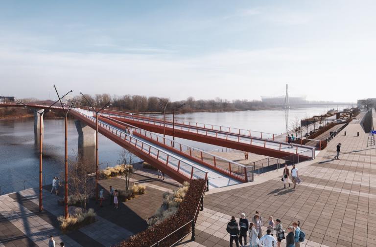 Warszawa: Most pieszo-rowerowy przez Wisłę coraz bliżej