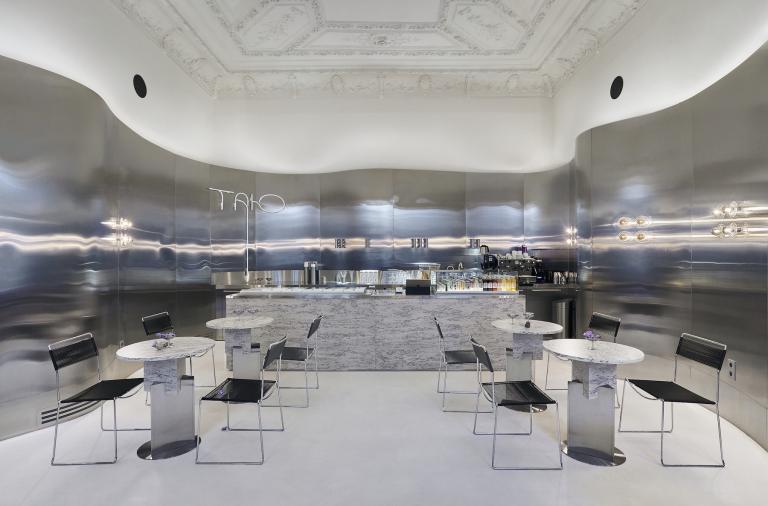 Futuristic ice cream shop in Odessa