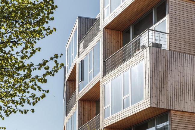 A low-cost housing estate according to the Danish BIG studio