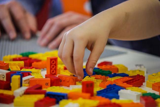 Lego created blocks for blind children