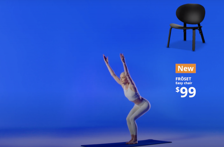 IKEA compares yoga positions to its furniture