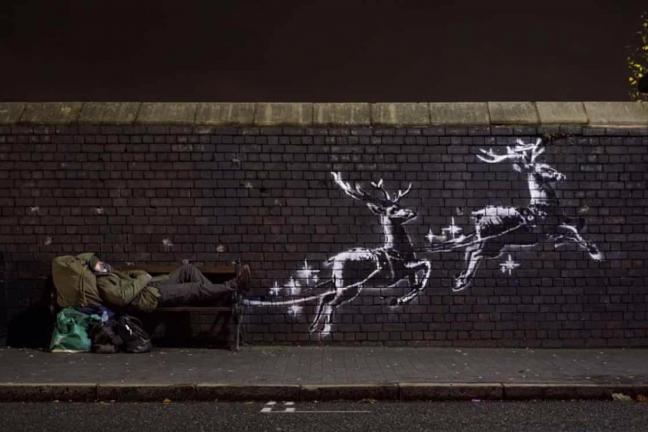 Banksy presents a new mural