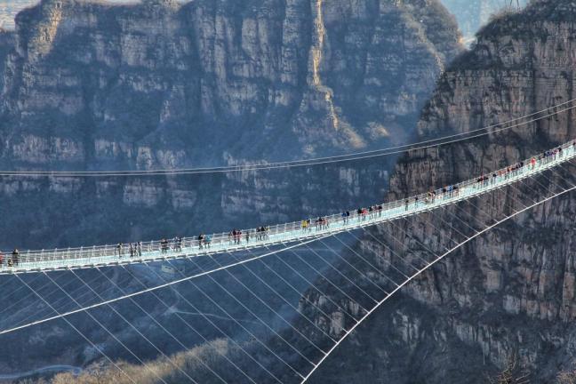 The longest glass hanging bridge in the world