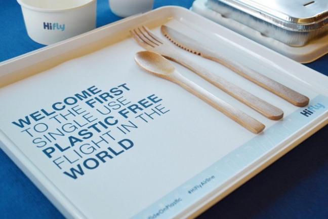 The first flight without plastic