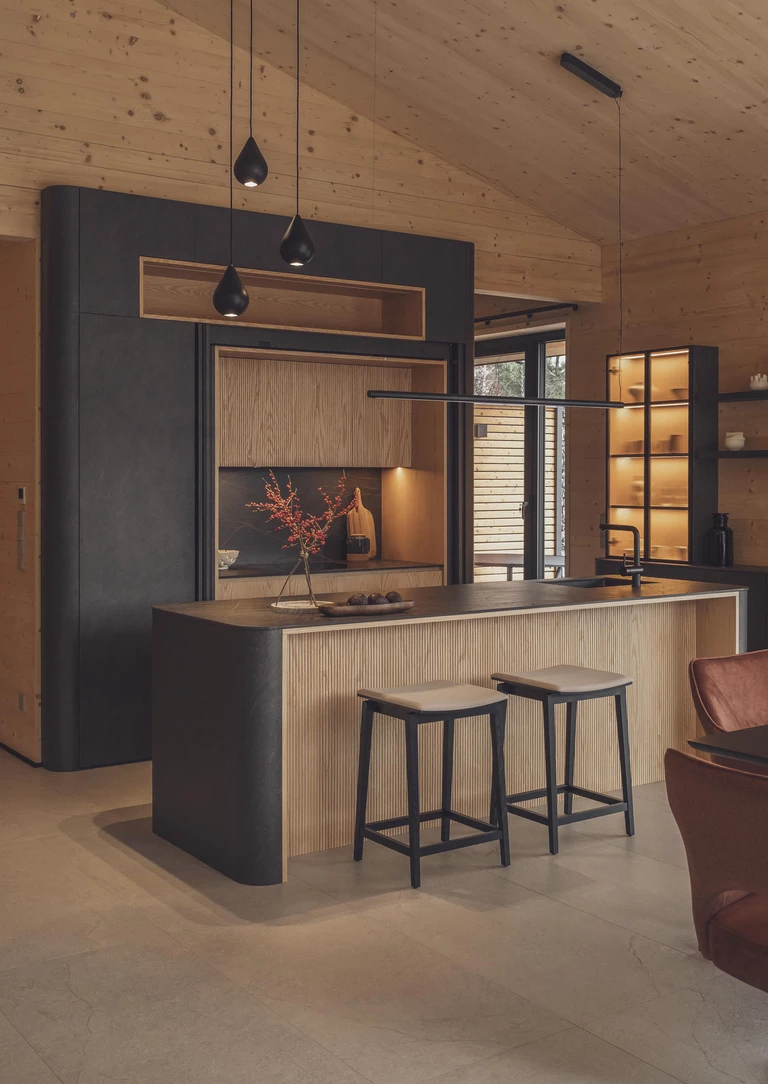 Na skraju lasu powstał dom z drewna księżycowego