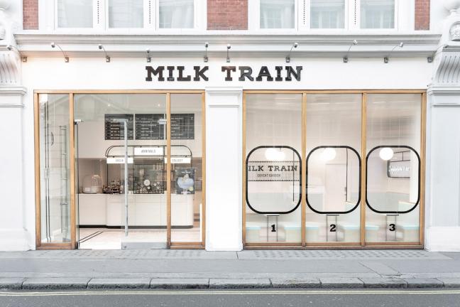 Pastel ice cream parlor in London