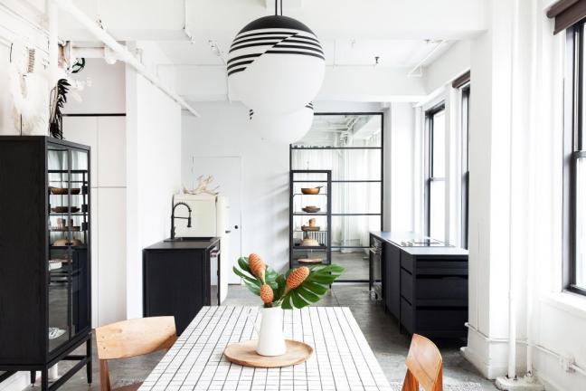 New York loft in black and white