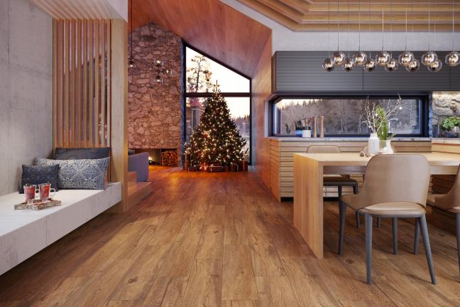 Przytulny dom na Święta i nie tylko – płytki inspirowane drewnem  z serii Wood Concept od Opoczno